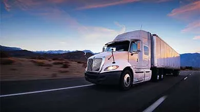 Semi-truck on road