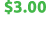  3 00